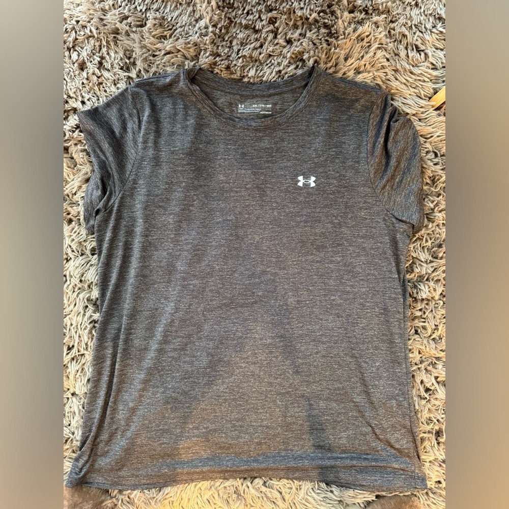 Under Armour Youth Heather Charcoal Short Sleeve Performance Tee